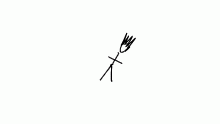 stickman with hair