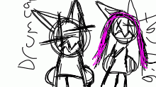 Drumcat and girlcat