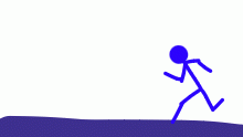 Blue dude run