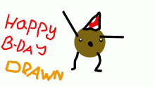 happy birthday drawn