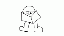 guy absorded into book (terrible)