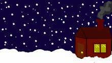 snowy house