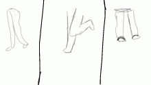 Me and my friends drawing legs;..