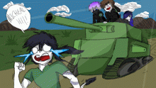 Tank coming through