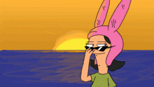 Louise in the sunset