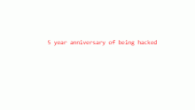 5 year anniversary